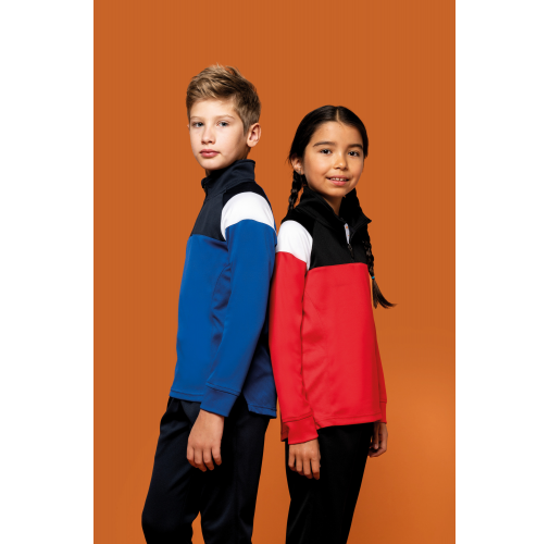 Sudadera de entrenamiento 1/4 de cremallera infantil