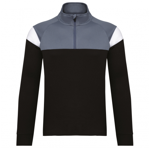 black / sporty grey Sudadera de entrenamiento 1/4 de cremallera infantil