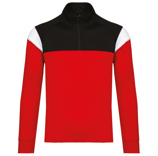 sporty red / black Sudadera de entrenamiento 1/4 de cremallera infantil