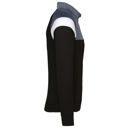 black / sporty grey Chaqueta de chándal con cremallera infantil