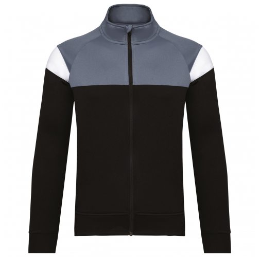 black / sporty grey Chaqueta de chándal con cremallera infantil