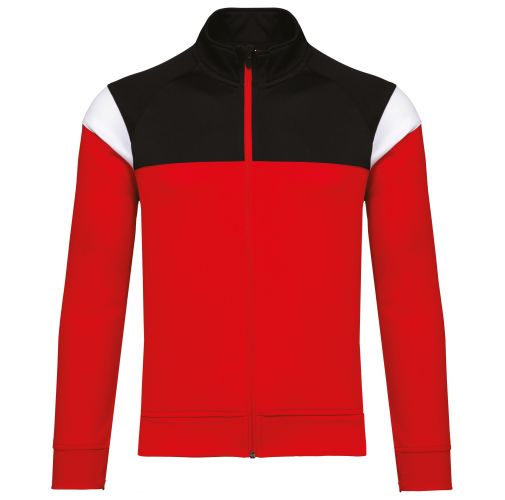 sporty red / black Chaqueta de chándal con cremallera infantil
