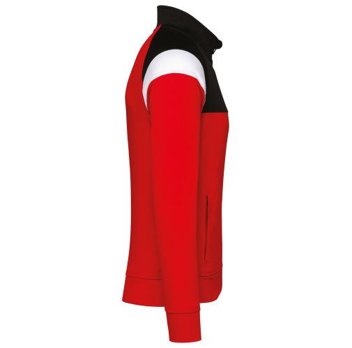 sporty red / black Chaqueta de chándal con cremallera infantil