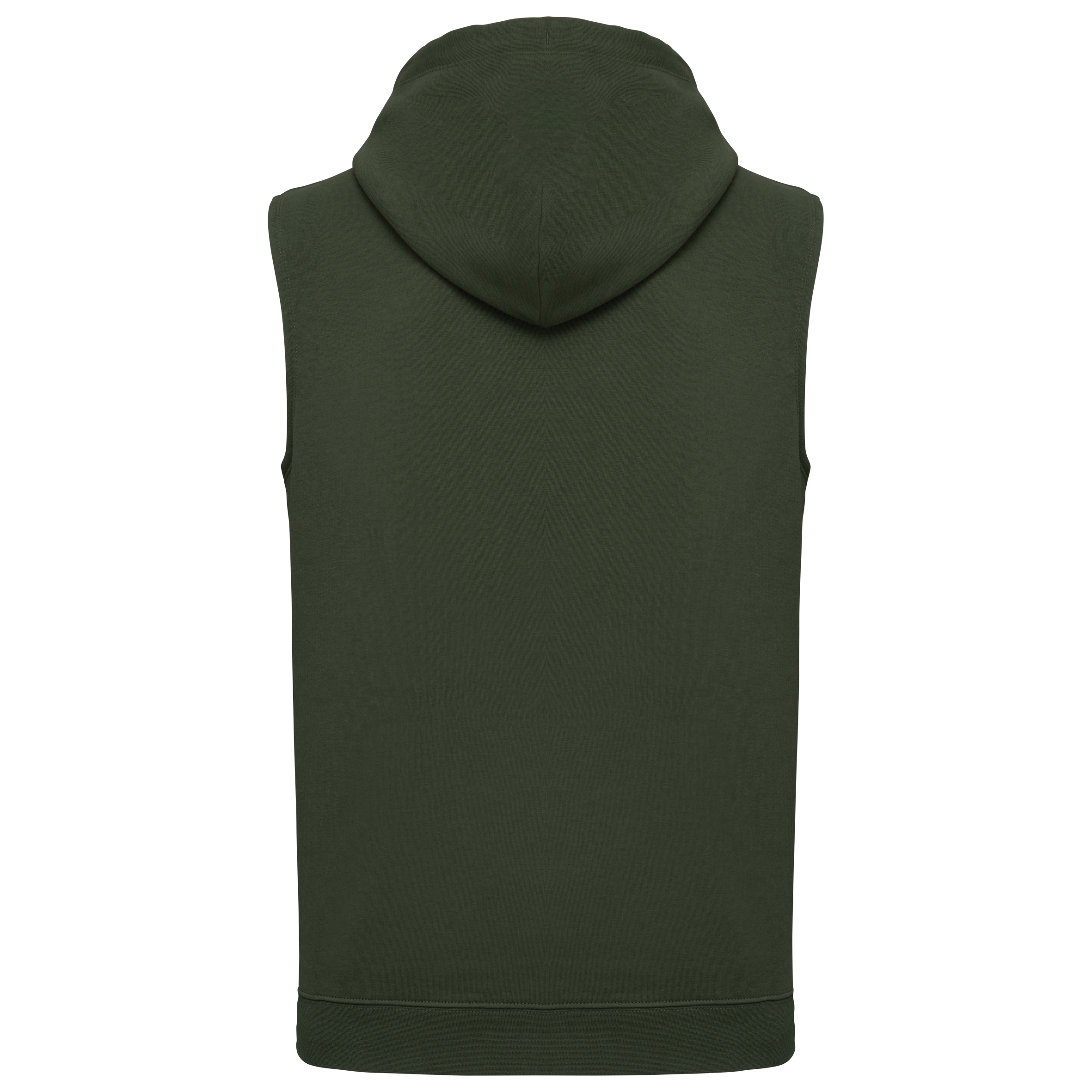 black Sudadera con capucha sin mangas unisex<br/>