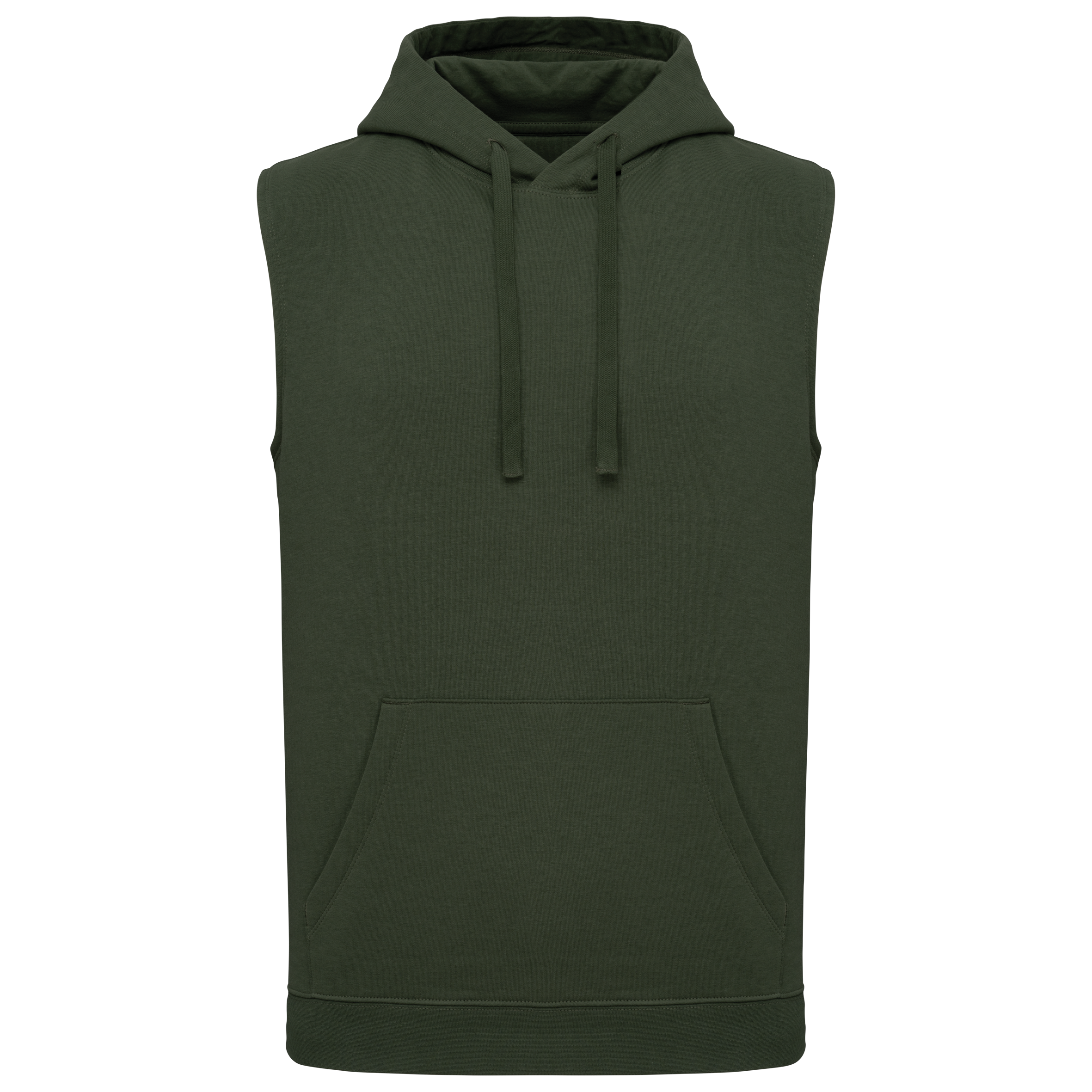 black Sudadera con capucha sin mangas unisex<br/>