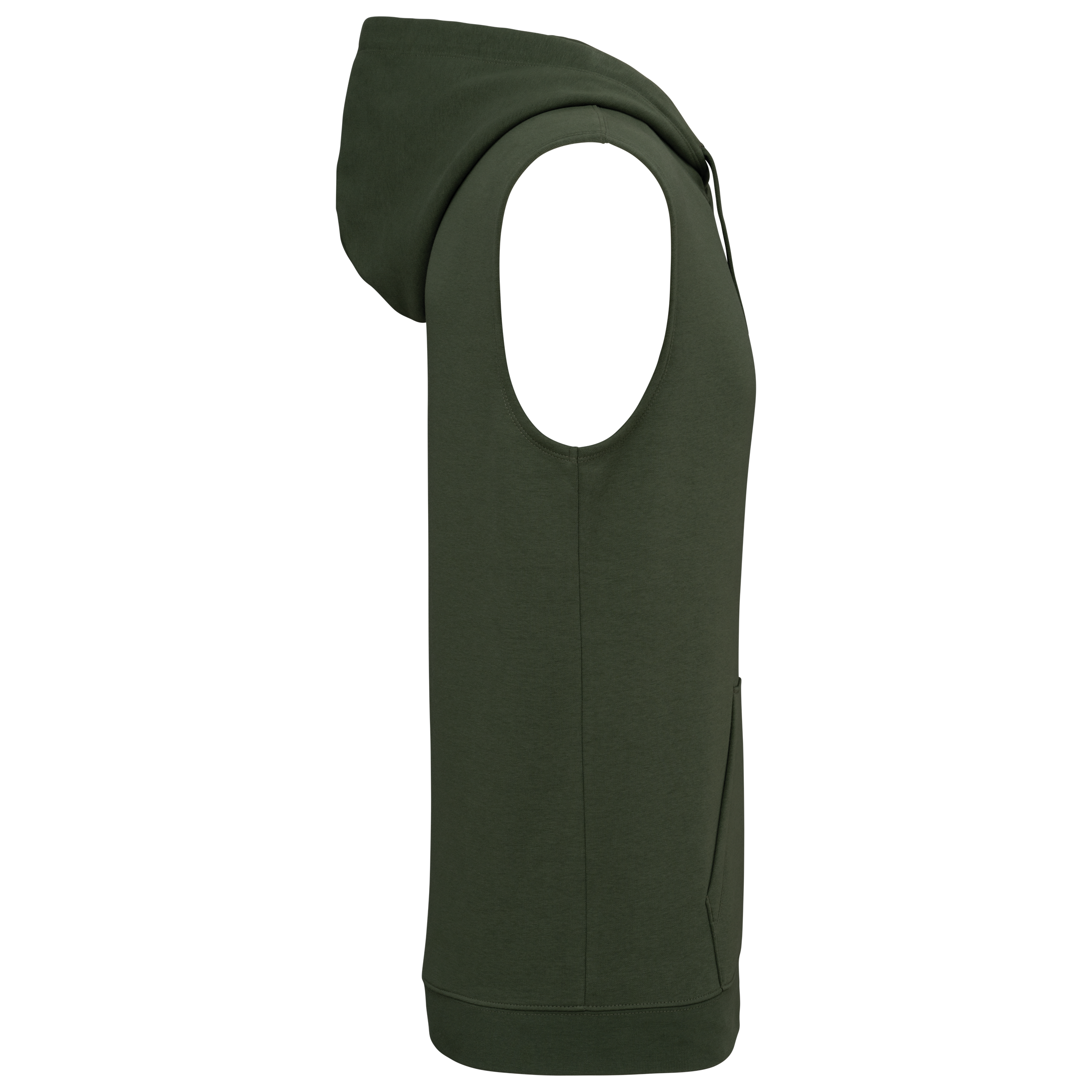 black Sudadera con capucha sin mangas unisex<br/>