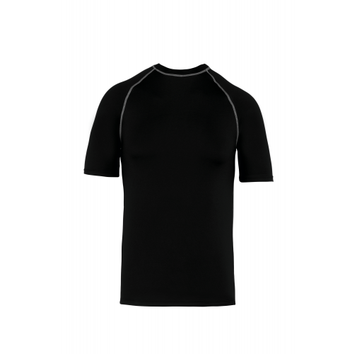 black Camiseta surf con protección UV manga corta unisex