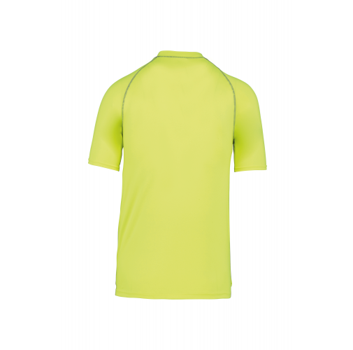 fluorescent yellow Camiseta surf con protección UV manga corta unisex