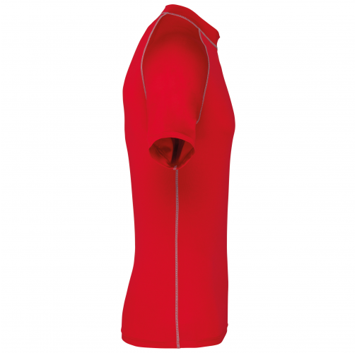 sporty red Camiseta surf con protección UV manga corta unisex