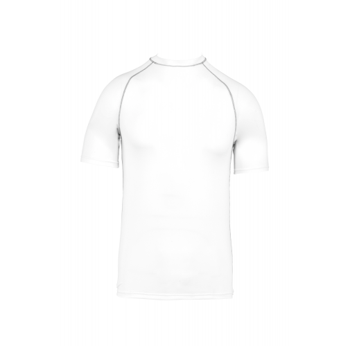 white Camiseta surf con protección UV manga corta unisex