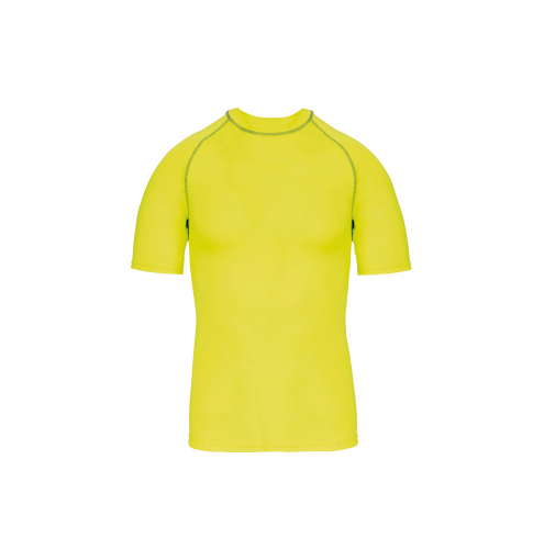 fluorescent yellow Camiseta surf con protección UV manga corta para niño