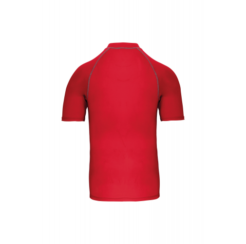 sporty red Camiseta surf con protección UV manga corta para niño