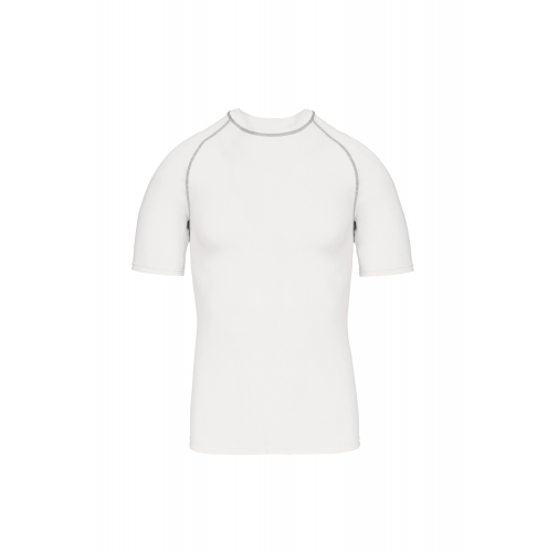white Camiseta surf con protección UV manga corta para niño