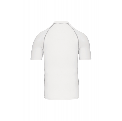 white Camiseta surf con protección UV manga corta para niño
