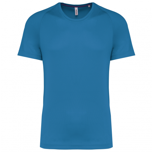 aqua blue Camiseta deporte material reciclado hombre