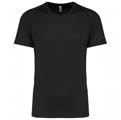black Camiseta deporte material reciclado hombre