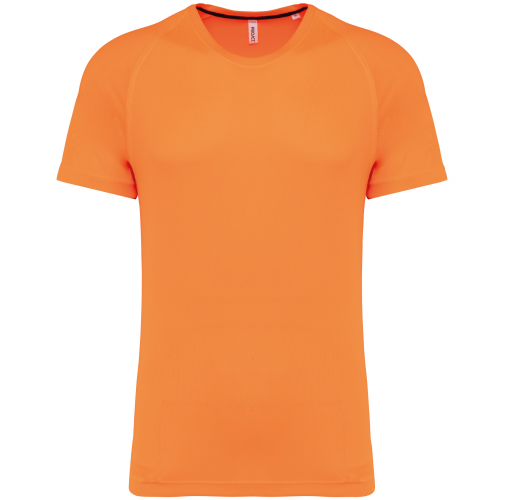 fluorescent orange Camiseta deporte material reciclado hombre
