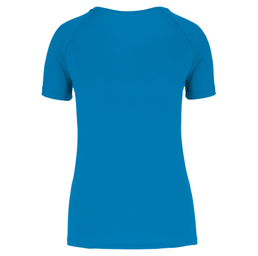 aqua blue Camiseta deporte reciclada mujer