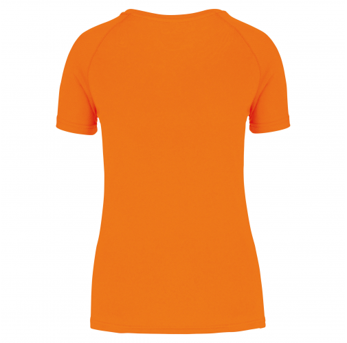 fluorescent orange Camiseta deporte reciclada mujer