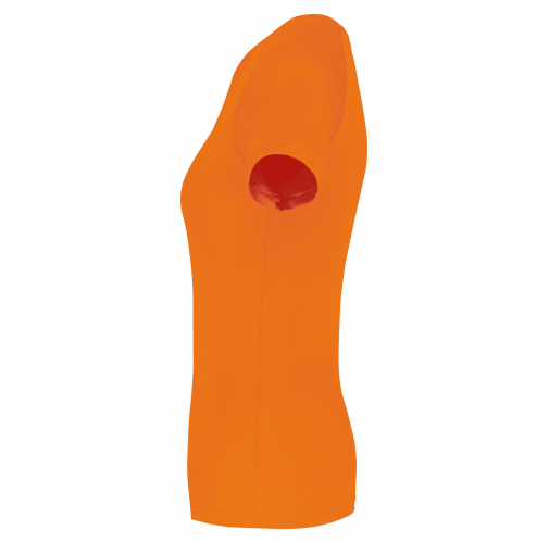 fluorescent orange Camiseta deporte reciclada mujer