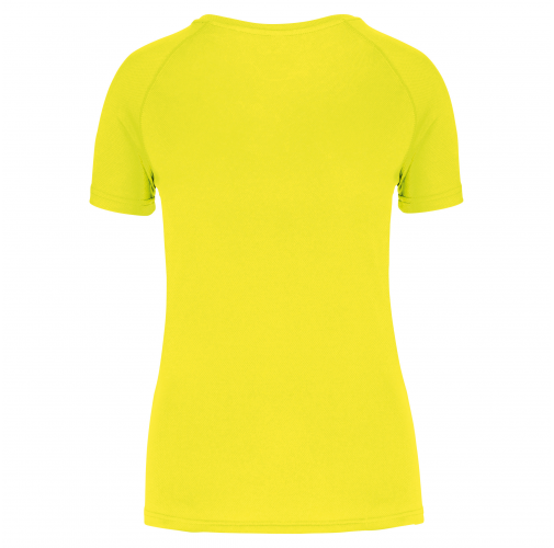 fluorescent yellow Camiseta deporte reciclada mujer