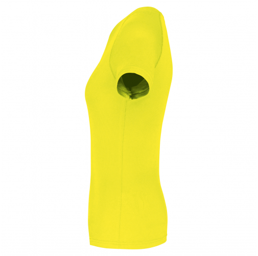 fluorescent yellow Camiseta deporte reciclada mujer
