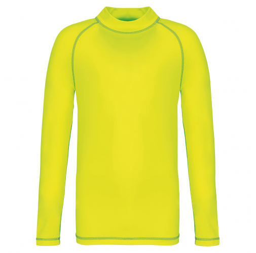 fluorescent yellow Camiseta técnica con protección UV manga larga niño
