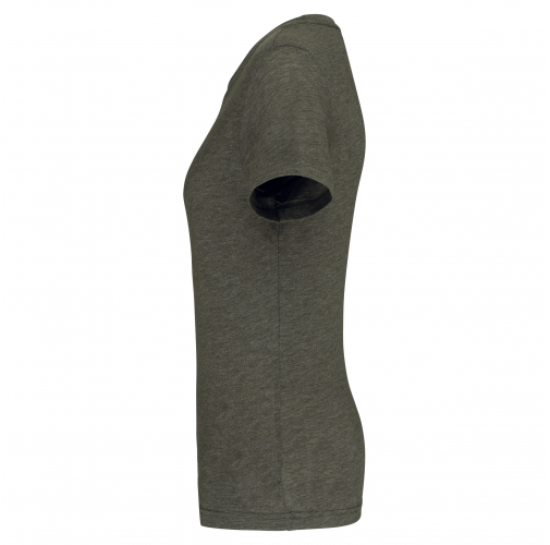 dark khaki heather Camiseta deporte triblend mujer