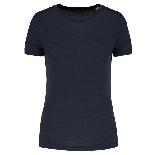 french navy heather Camiseta deporte triblend mujer