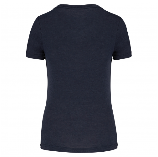 french navy heather Camiseta deporte triblend mujer
