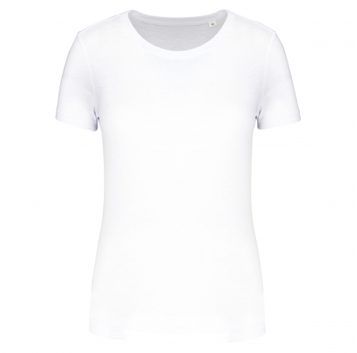white Camiseta deporte triblend mujer