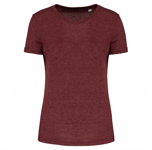 wine heather Camiseta deporte triblend mujer