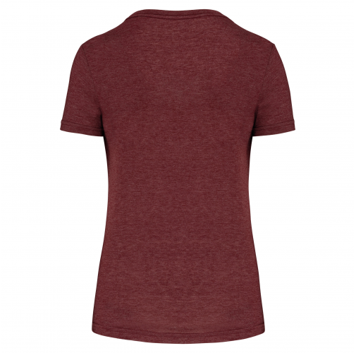 wine heather Camiseta deporte triblend mujer