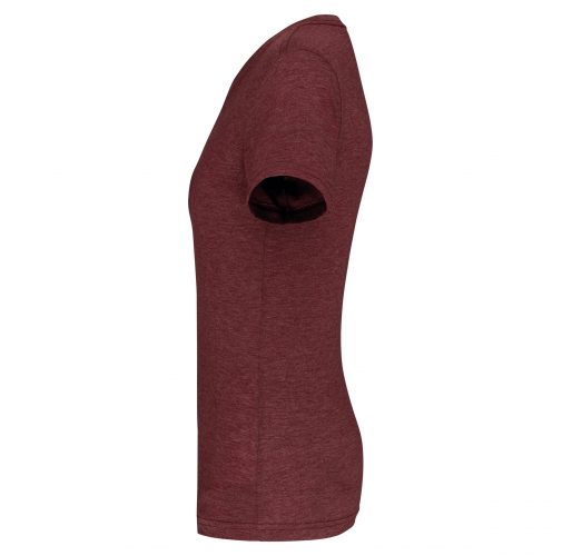 wine heather Camiseta deporte triblend mujer