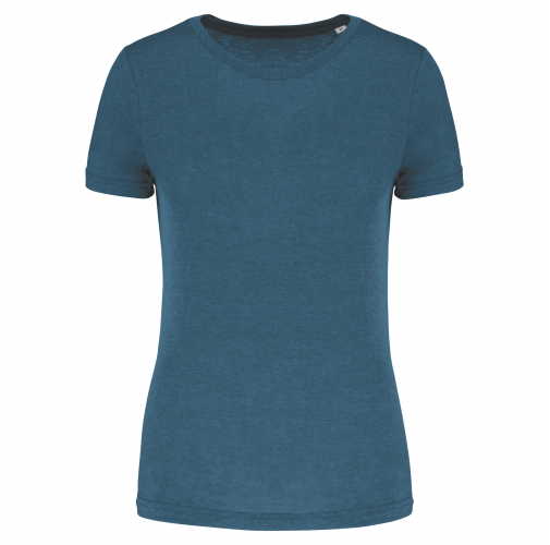 duck blue heather Camiseta deporte triblend mujer