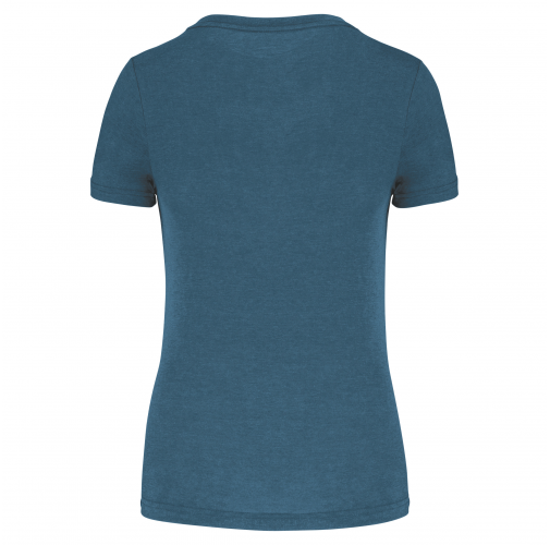duck blue heather Camiseta deporte triblend mujer