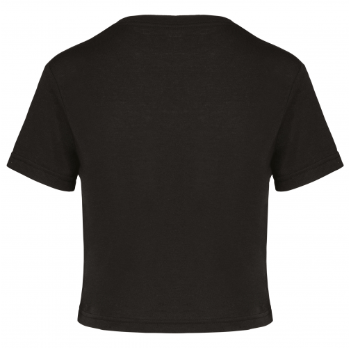 black Crop top triblend mujer<br/>