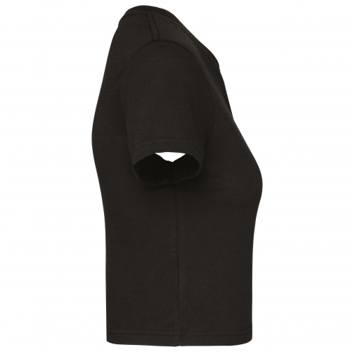 black Crop top triblend mujer<br/>