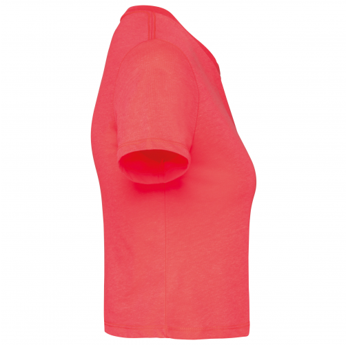 coral Crop top triblend mujer<br/>
