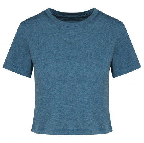 duck blue heather Crop top triblend mujer<br/>