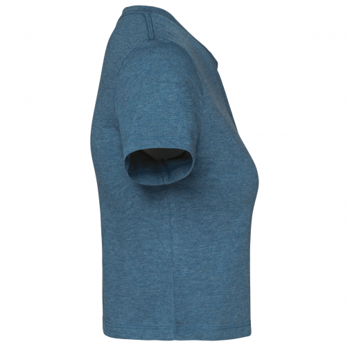 duck blue heather Crop top triblend mujer<br/>