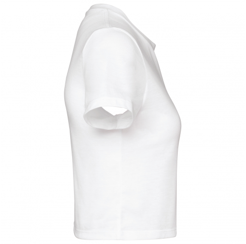 white Crop top triblend mujer<br/>