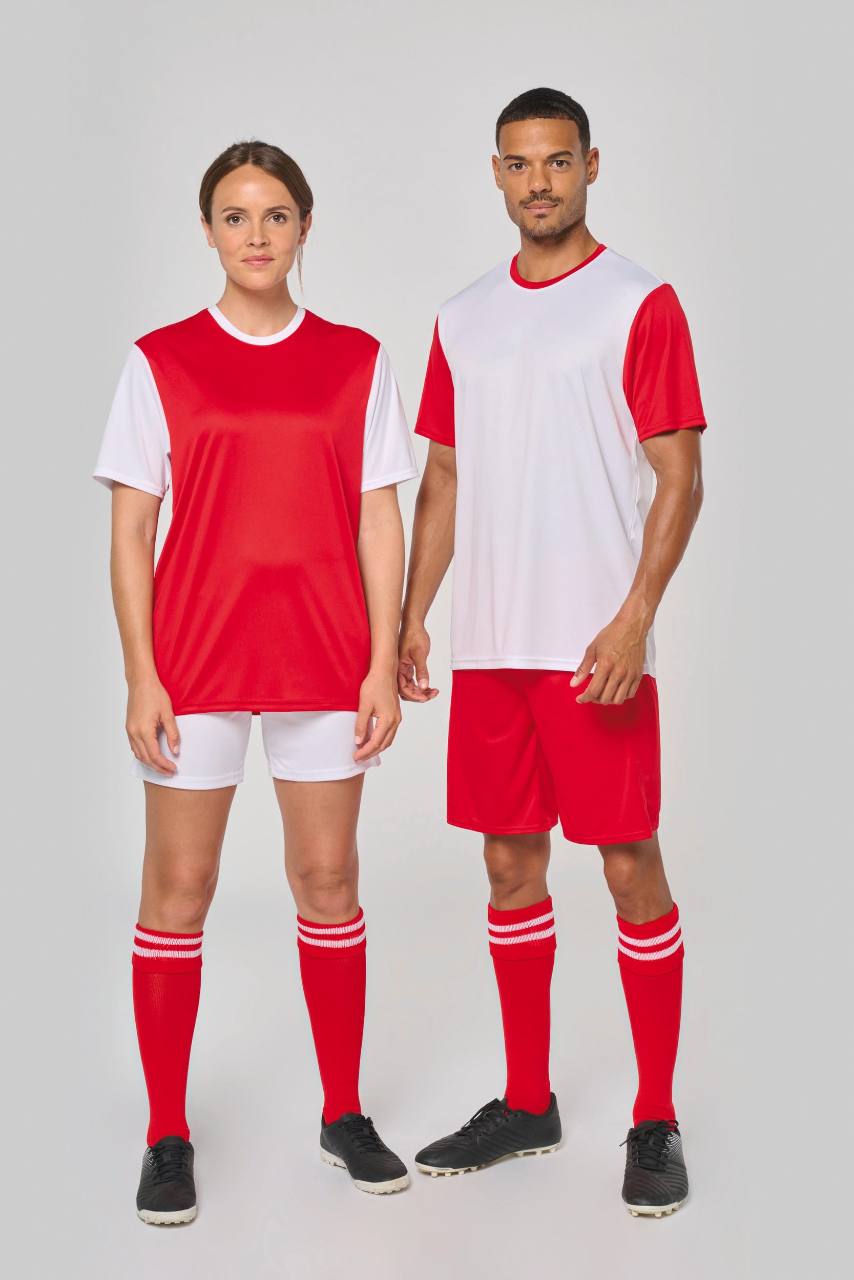 Camiseta manga corta bicolor adulto