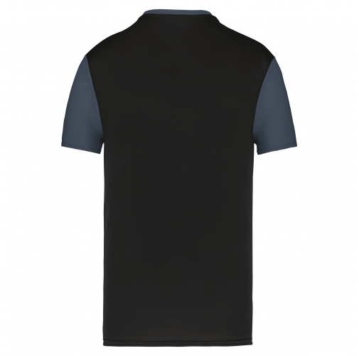 black / sporty grey Camiseta manga corta bicolor adulto