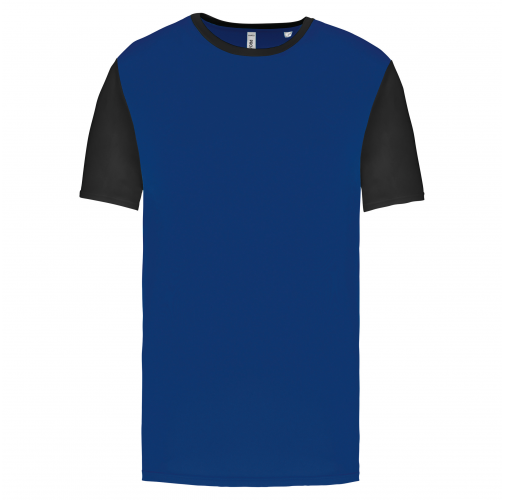 dark royal blue / black Camiseta manga corta bicolor adulto