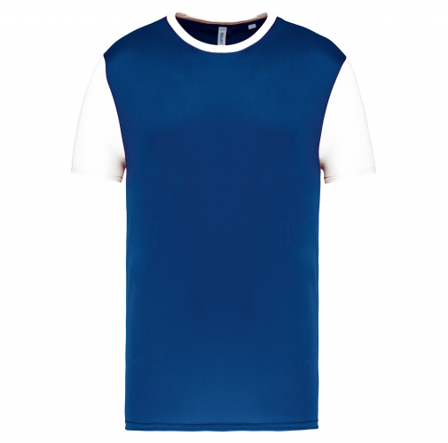 dark royal blue / white Camiseta manga corta bicolor adulto