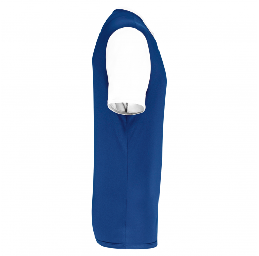 dark royal blue / white Camiseta manga corta bicolor adulto