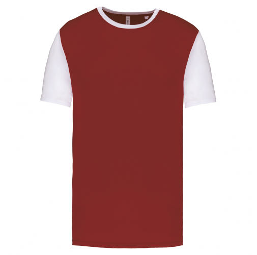 garnet / white Camiseta manga corta bicolor adulto