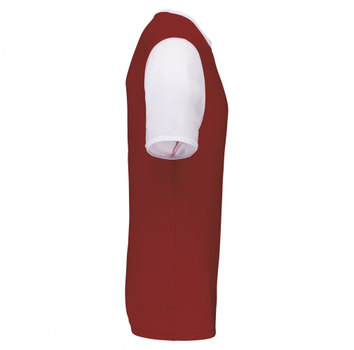 garnet / white Camiseta manga corta bicolor adulto