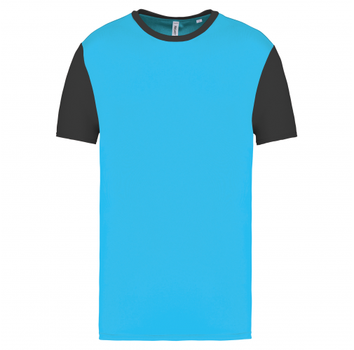 light turquoise / dark grey Camiseta manga corta bicolor adulto